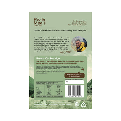 REAL MEALS - BANANA OAT PORRIDGE