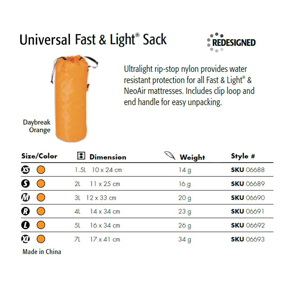 THERM-A-REST - UNIVERSAL MATTRESS STUFF SACK - Outdoor eStore Australia - outdoorestore.com.au