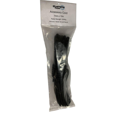 BLUEWATER - STATIC NYLON CORD 7MM Black - Outdoor eStore Australia - outdoorestore.com.au