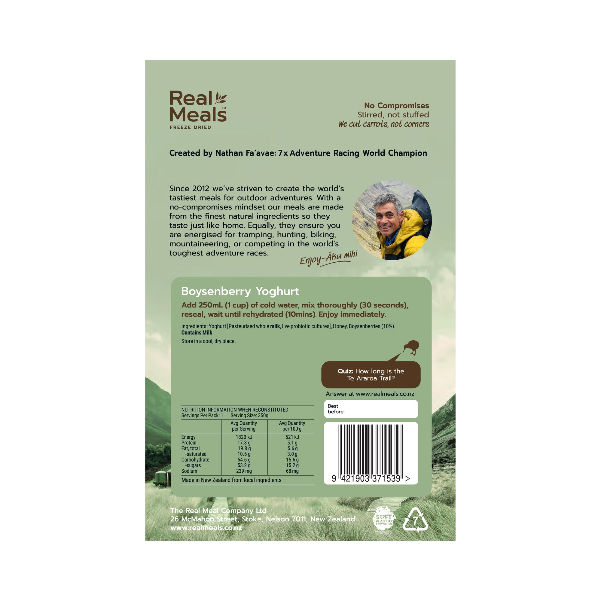 REAL MEALS - BOYSENBERRY YOGHURT