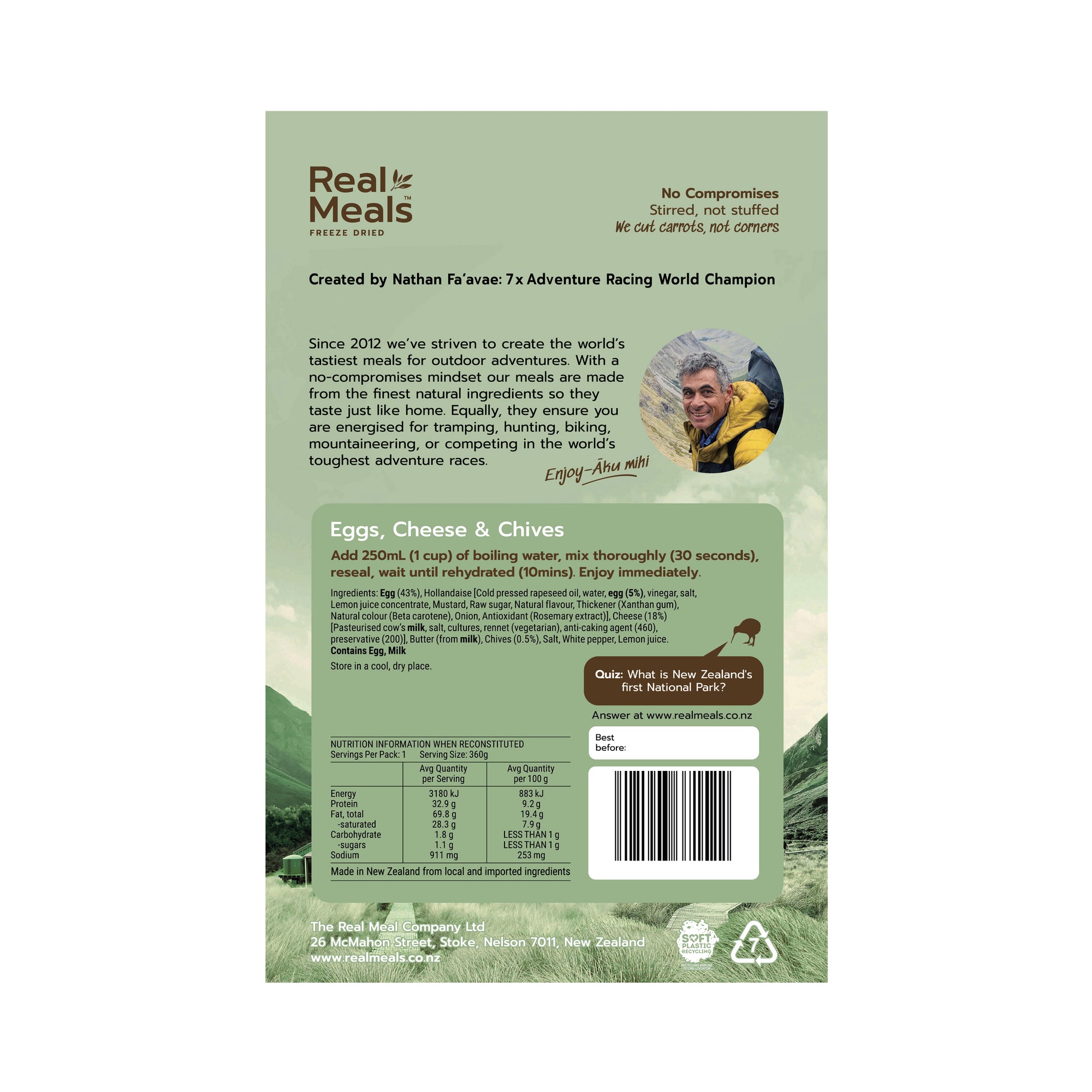 REAL MEALS - EGGS, CHEESE AND CHIVES