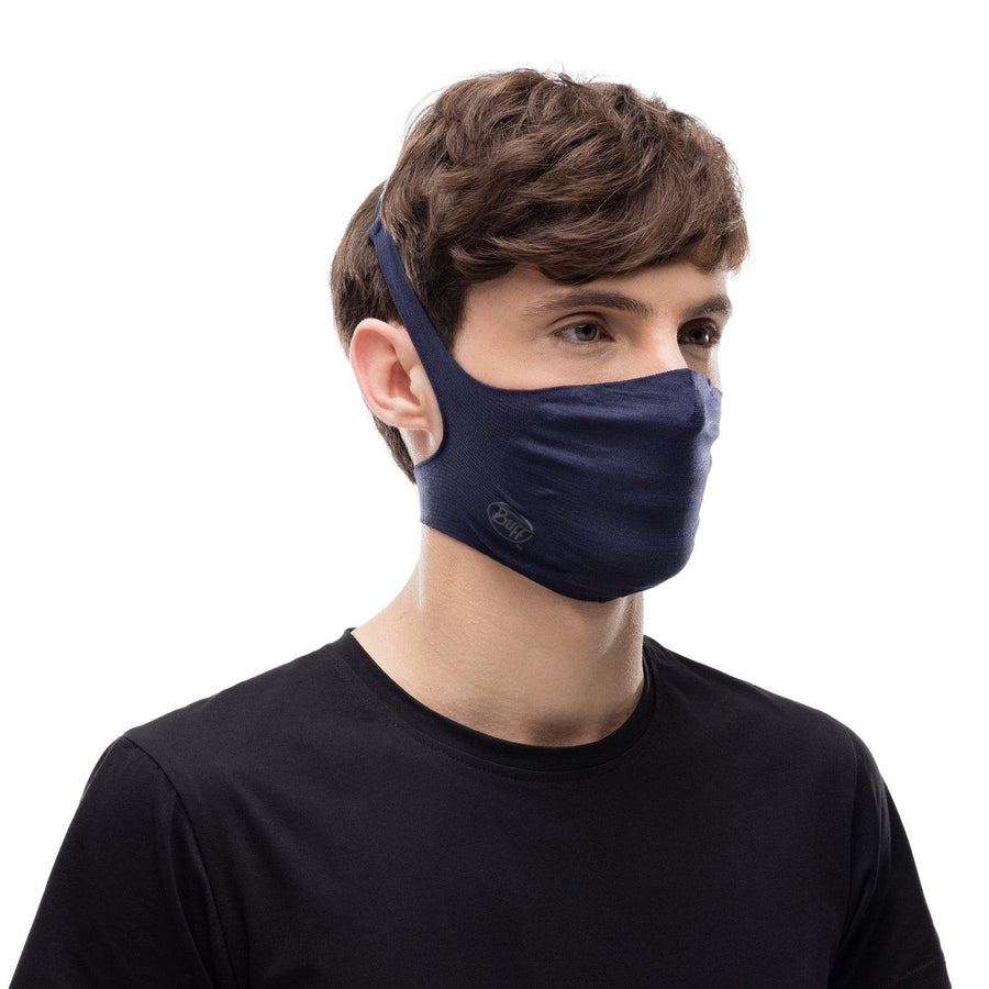BUFF - FILTER MASK - SOLID NIGHT BLUE - Outdoor eStore Australia - outdoorestore.com.au