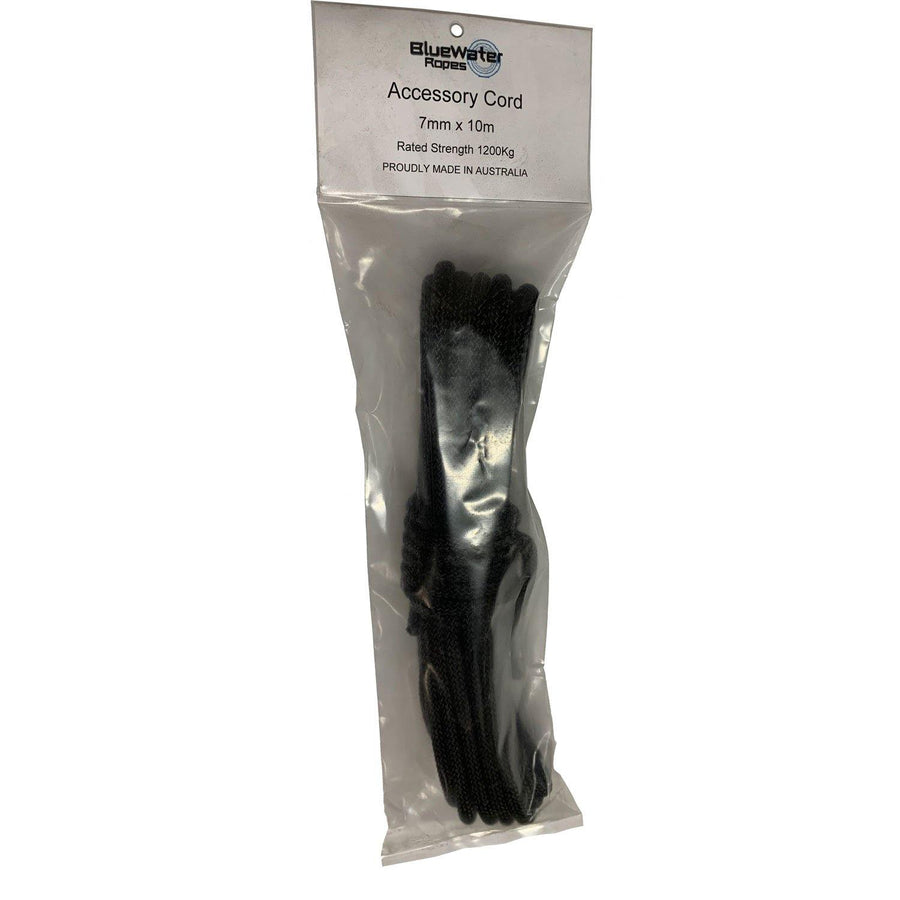 BLUEWATER - STATIC NYLON CORD 7MM Black - Outdoor eStore Australia - outdoorestore.com.au